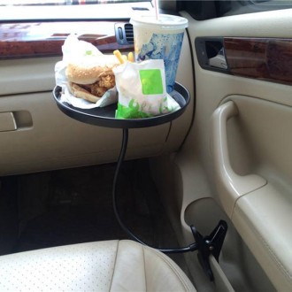 YP-106 Convenient Car PC Tray Car Lazy People Beverage Table(Black)