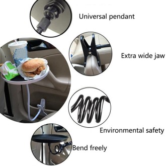 YP-106 Convenient Car PC Tray Car Lazy People Beverage Table(Black)