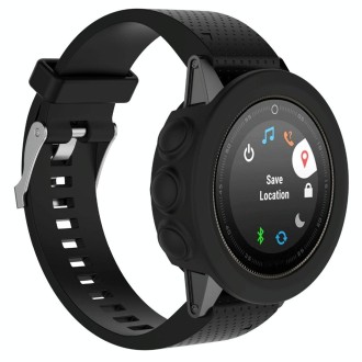 For Garmin Fenix 5X Solid Color Silicone Watch Protective Case(Black)