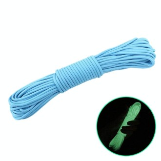 20m 9-Core Nylon+Polyester Full-light Outdoor Camping Tent Rescue Bundled Fluorescent Climbing Rope(Blue)