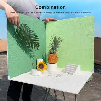 60 x 60cm PVC Backdrop Board Coarse Sand Texture Cement Photography Backdrop Board(Light Green)