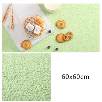 60 x 60cm PVC Backdrop Board Coarse Sand Texture Cement Photography Backdrop Board(Light Green)