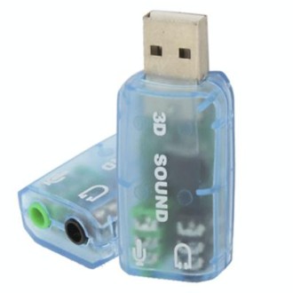 USB DSP 5.1 External Sound Card Adapter Mono Channel(Blue)