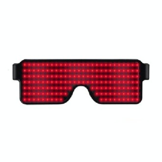 Night Club Bar Disco LED Light Emitting Glasses Festival Party USB Charging Shutter Dynamic Flash Glasses (Red)