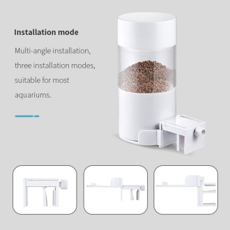 USB Direct Plug / Battery Dual-Use Automatic Fish Feeder Timing Dosing Feeder(White)