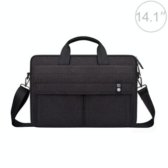 ST08 Handheld Briefcase Carrying Storage Bag with Shoulder Strap for 14.1 inch Laptop(Black)