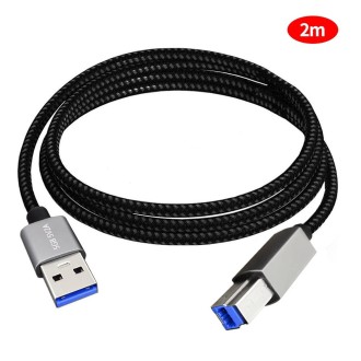 JUNSUNMAY USB 3.0 Male to USB 3.0 Male Cord Cable Compatible with Docking Station, Length:2m