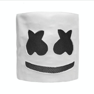 Fashionable Halloween Party Marshmallow Mask Night Club Latex White Mask Adult DJ Cosplay Costume Helmet