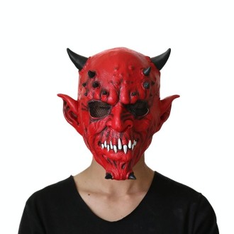 Halloween Party Haunted House Bar Hell Ox Horn Monster Horror Headgear Latex Mask