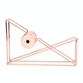 2PCS Metal Wire Hollow Tape Cutters Holder Office Supply Desktop Dispenser Racks(Rose Gold)