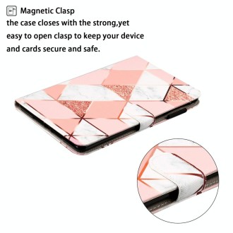 For iPad Pro 9.7 Cross Texture Painted Horizontal  Leather Case with Sleep / Wake-up Function & Card Slot & Holder & Wallet(Pink