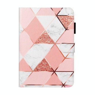 For iPad Pro 9.7 Cross Texture Painted Horizontal  Leather Case with Sleep / Wake-up Function & Card Slot & Holder & Wallet(Pink