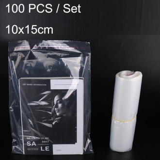 100 PCS / Set PE Clothing Packaging Bag Transparent Self-Stick Bag Jewelry Plastic Sealed Bag, Size:, Specification: 10x15cm