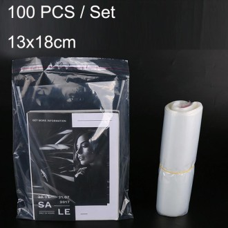 100 PCS / Set PE Clothing Packaging Bag Transparent Self-Stick Bag Jewelry Plastic Sealed Bag, Size:, Specification: 13x18cm