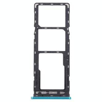 For Tecno Spark Go 2022/Spark 6 Go SIM Card Tray + SIM Card Tray + Micro SD Card Tray (Green)