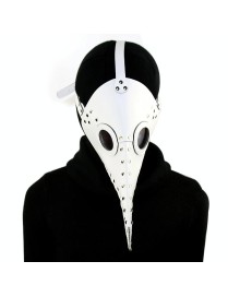 HG083 Halloween Solid Color Beak Shape Mask(White)