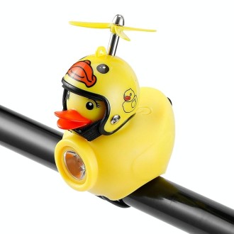 Yellow Duck Bike Bell Handlebar Headlight Car Ornaments Cycling Accessories Helmets Decor(Yellow Duck Helmet)