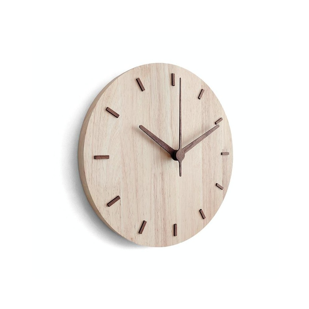 Solid Wooden Wall Clock Home Living Room Wall Clock Decorative Clock