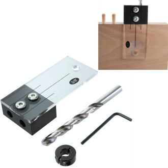 4 PCS / Set Woodworking Hole Locator Woodworking Special Hole Set Fixture Small Vertical Drilling Hole Positioning Tool, Style:B