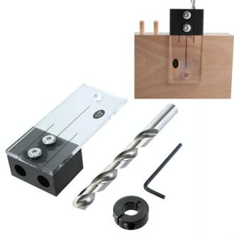 4 PCS / Set Woodworking Hole Locator Woodworking Special Hole Set Fixture Small Vertical Drilling Hole Positioning Tool, Style:A