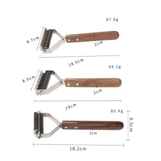 Walnut Pet Stainless Steel Cleaning And Grooming Comb, Specification: Large