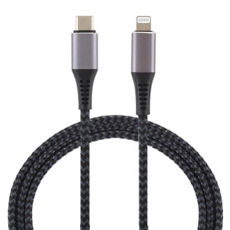 1m USB-C / Type-C to 8 Pin Nylon Braided Data Sync Fast Charging Cable