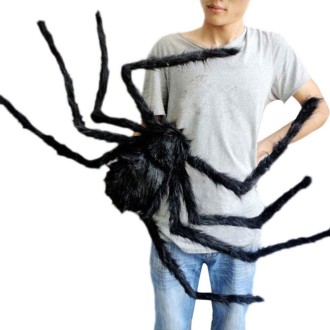 Creative Halloween Party Black Plush Spider Decoration, Size:50cm