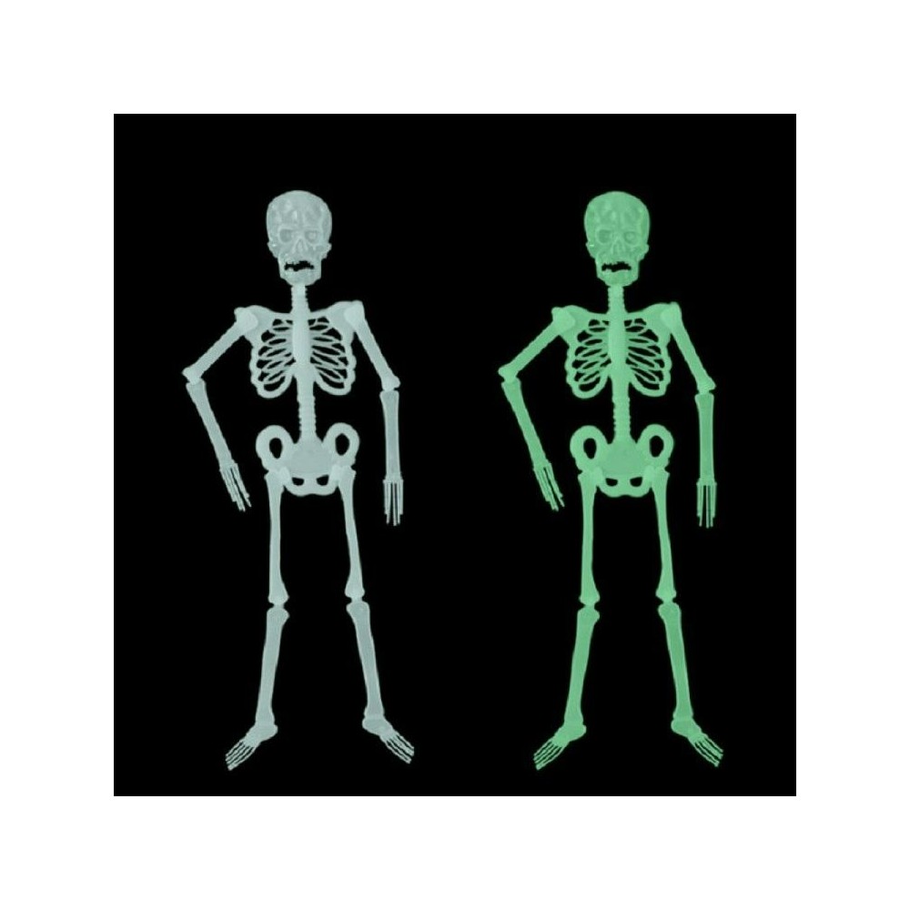 Luminous Skeleton Halloween Activity Props Bar Haunted House Decoration Supplies Fluorescent Skeleton, Size:Medium(90cm)