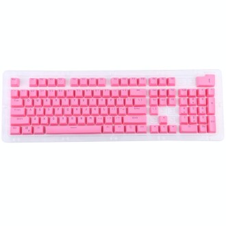 104 Keys Double Shot PBT Backlit Keycaps for Mechanical Keyboard(Pink)