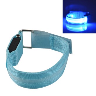 Nylon Night Sports LED Light Armband Light Bracelet, Specification:USB Charging Version(Blue)