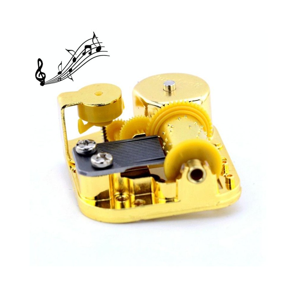 Eight-tone Gold-plated Bar Repair Parts DIY Sky City Paperback Music Box(Robot Cat)