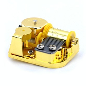 Eight-tone Gold-plated Bar Repair Parts DIY Sky City Paperback Music Box(Robot Cat)