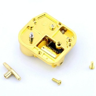 Eight-tone Gold-plated Bar Repair Parts DIY Sky City Paperback Music Box(Robot Cat)