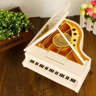 Mechanical Classical Ballerina Girl Dancer the Piano Music Box(White)