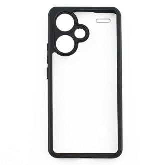 For Xiaomi Redmi Note 13 Pro+ Frosted TPU + Transparent PC Phone Case(Black)