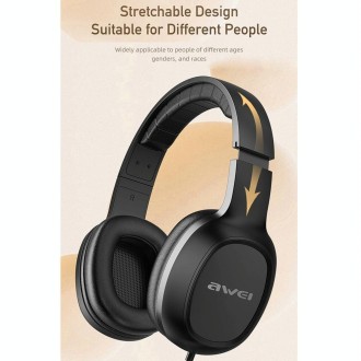 awei GM-6 3.5mm Stereo Wired Headset(Black)