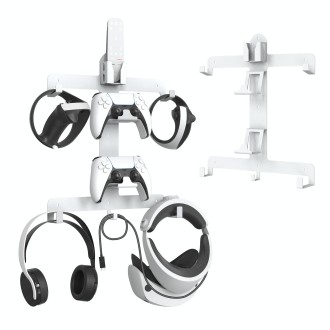 JYS JYS-P5158 For PS5 VR2 Wall Storage Bracket Helmet/Headset/Handle/Remote Control Wall Storage Storage Shelf(White)