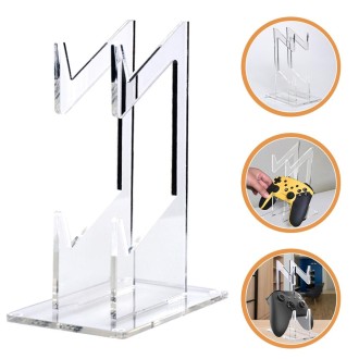 For PS4/ PS5/PS3 Acrylic Double Layer Game Handle Storage Bracket (Transparent)