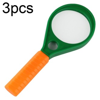 3pcs 3X/4X/6X/8X Elderly Reading Handheld Bifocal HD Magnifier, Specification: 90mm