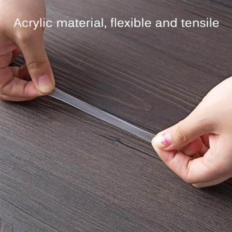 6pcs/sheet 40x0.8mm Round Transparent Double-Sided Adhesive Tape Waterproof Traceless Acrylic Glue