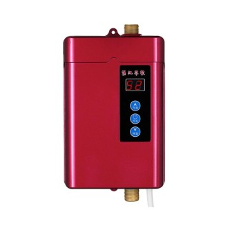 UK Plug 3000W  Electric Water Heater With Remote Control Adjustable Temperate(Red)