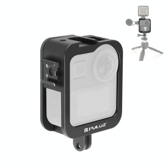 PULUZ Aluminum Alloy Protective Cage Frame with Cold Shoe for GoPro Max (Black)