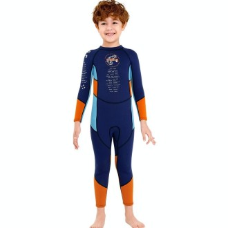 DIVE & SAIL M150501K Children Warm Swimsuit 2.5mm One-piece Wetsuit Long-sleeved Cold-proof Snorkeling Surfing Anti-jellyfish Su