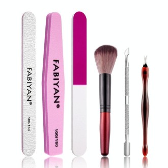 FABIYAN Nail Art Tool Set Manicure Disarm Tool Set, Specification: 6-piece Set