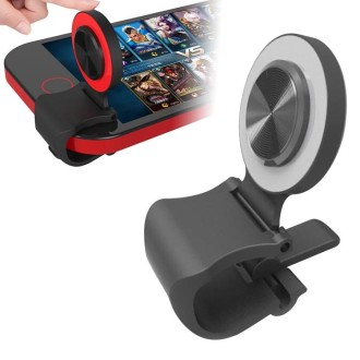 A9 Direct Mobile Clip Games Joystick Artifact Hand Travel Button Sucker with Ring Holder for iPhone, Android Phone, Tablet(Silve