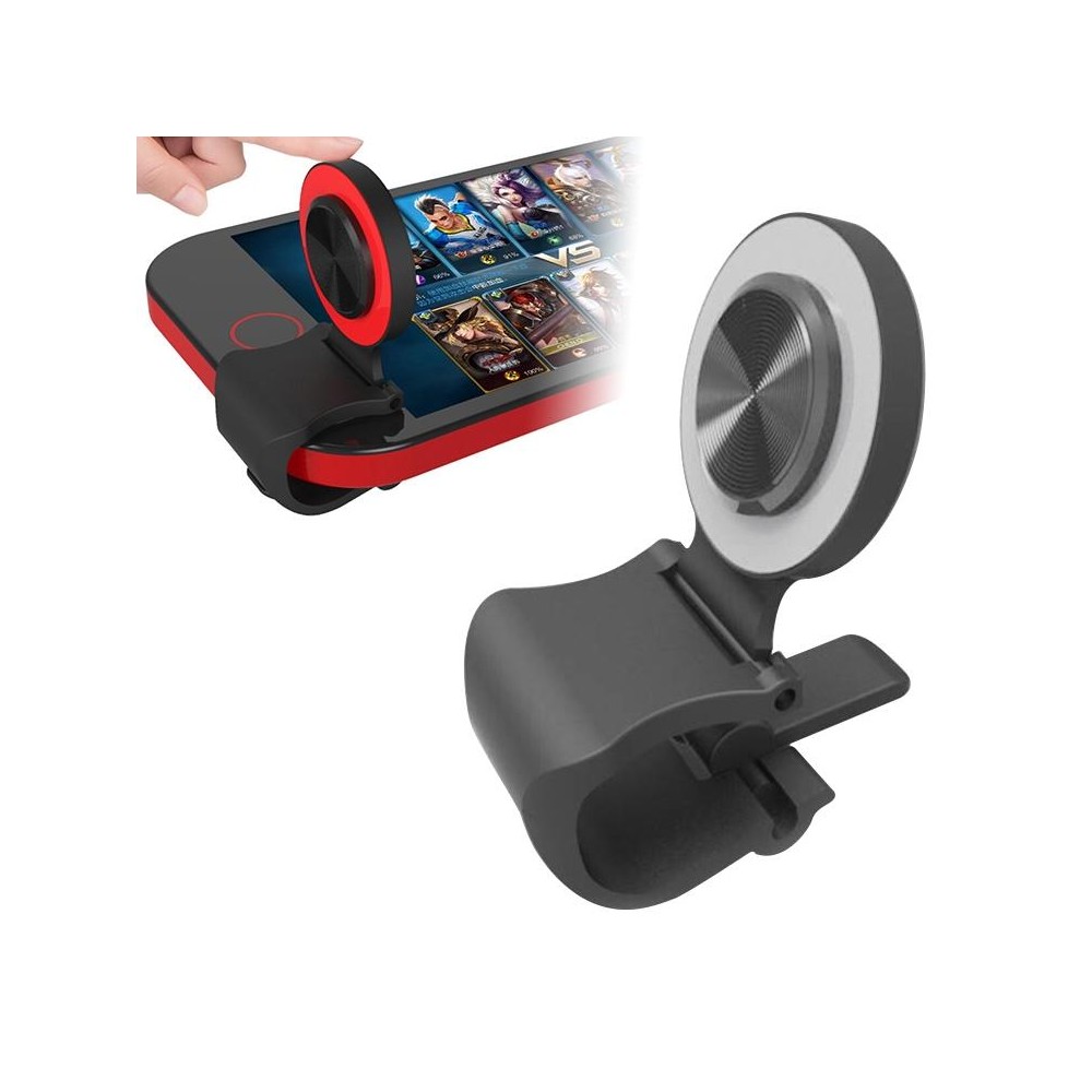 A9 Direct Mobile Clip Games Joystick Artifact Hand Travel Button Sucker with Ring Holder for iPhone, Android Phone, Tablet(Silve