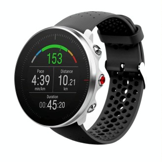 For POLAR Vantage M Silicone Watch Band(Black)