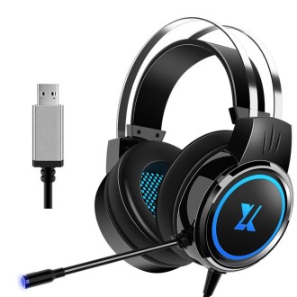 Heir Audio Head-Mounted Gaming Wired Headset With Microphone, Colour: X8 7.1 Sound Upgrade (Black)