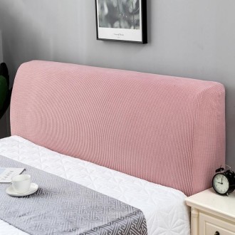 Polar Fleece Elastic Full Covered Headboard Dust Cover, Size:180cm(Pink)