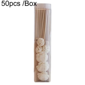 50pcs /Box 3mmx30cm Rattan Aromatherapy Stick Floral Water Diffuser Hotel Deodorizing Diffuser Stick(Wood Color)